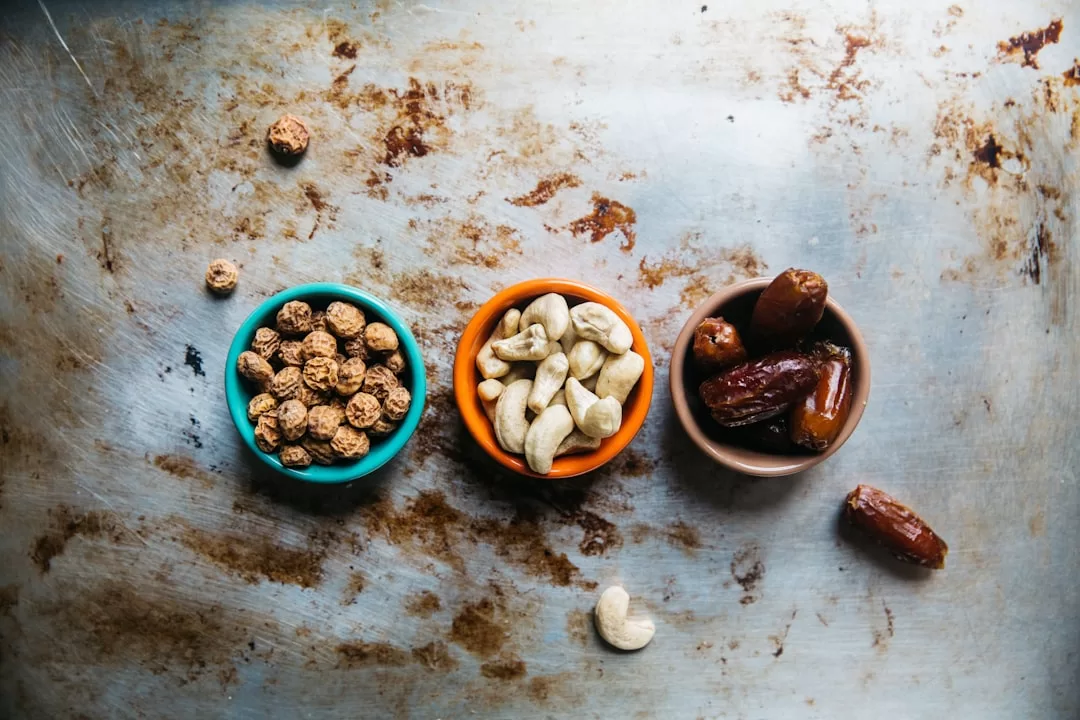 three bowls of nuts Health Benefits Of Eating Dry Fruits