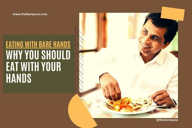 Person eating traditional Indian meal with hands