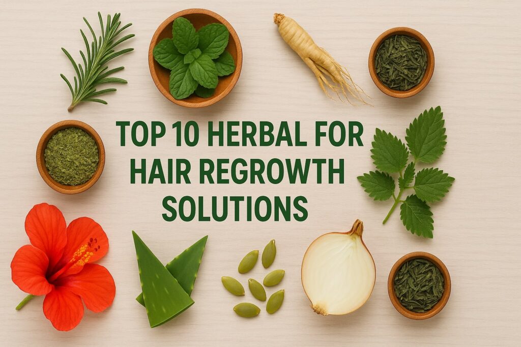Beautiful display of hair regrowth herbs/Herbal for Hair Regrowth